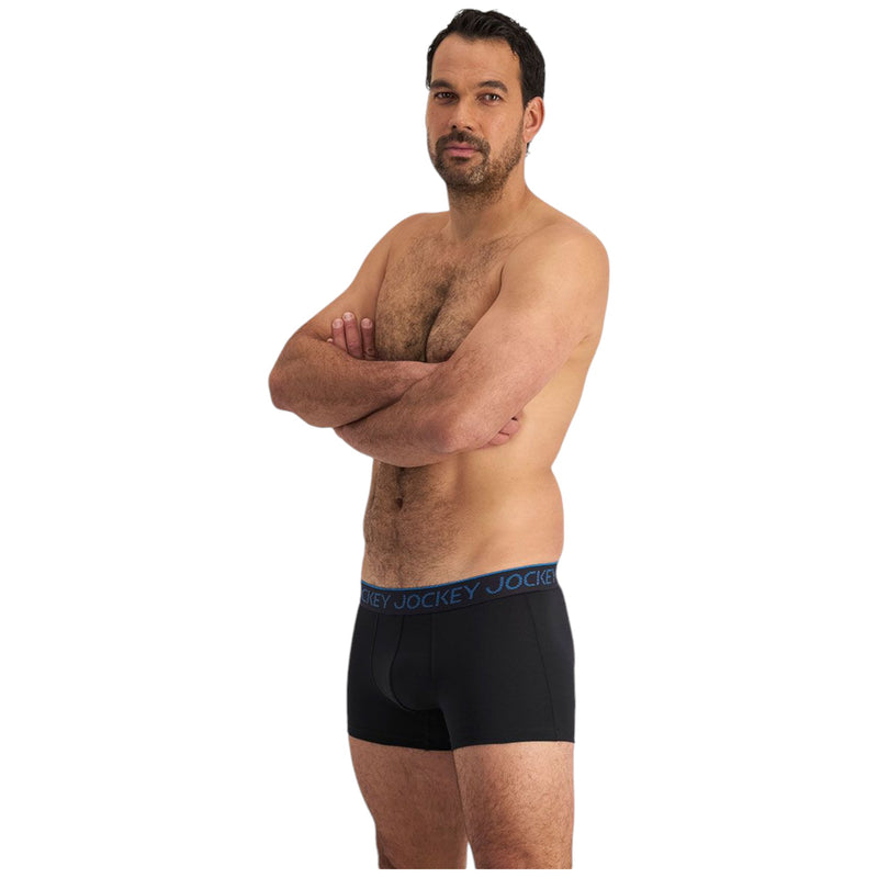 10 x Mens Jockey Cool Active Trunks Black Underwear