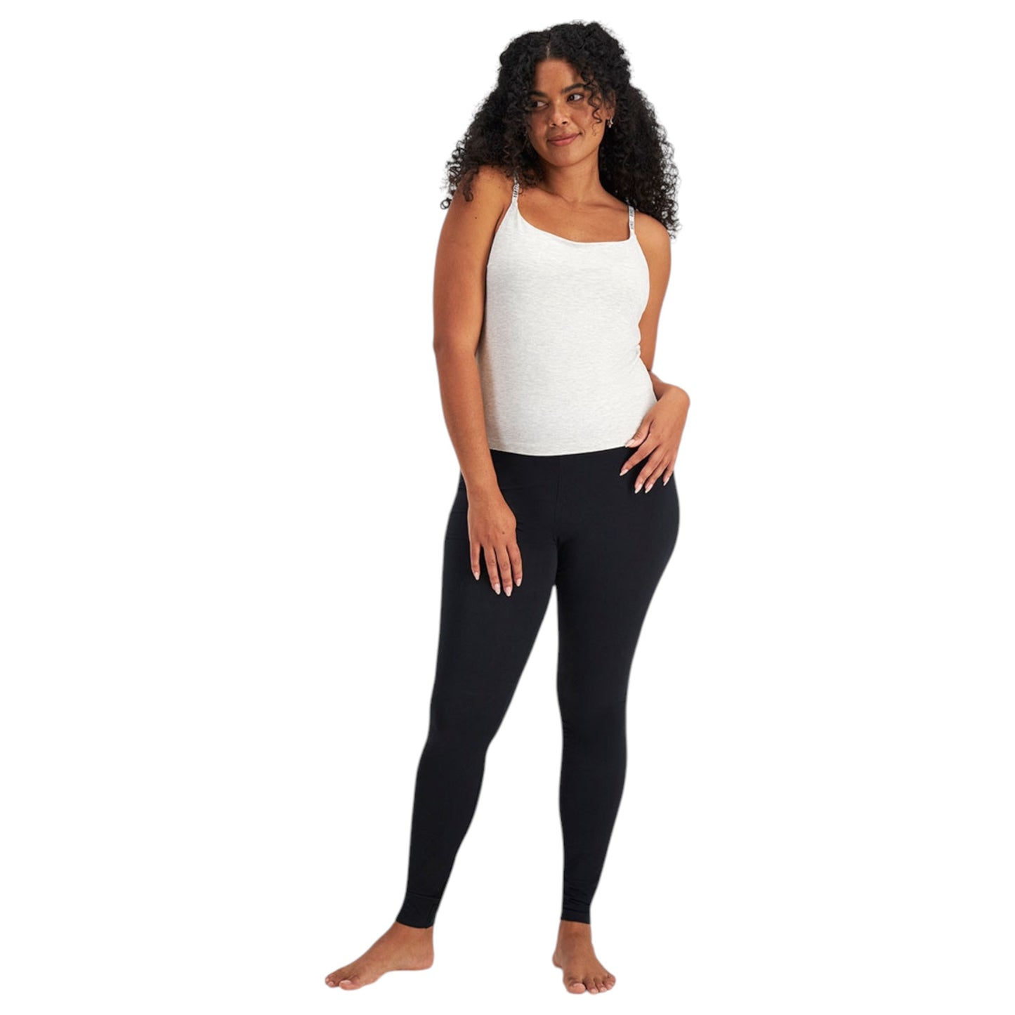 Womens Sleep Viscose Bamboo Blend Black Leggings