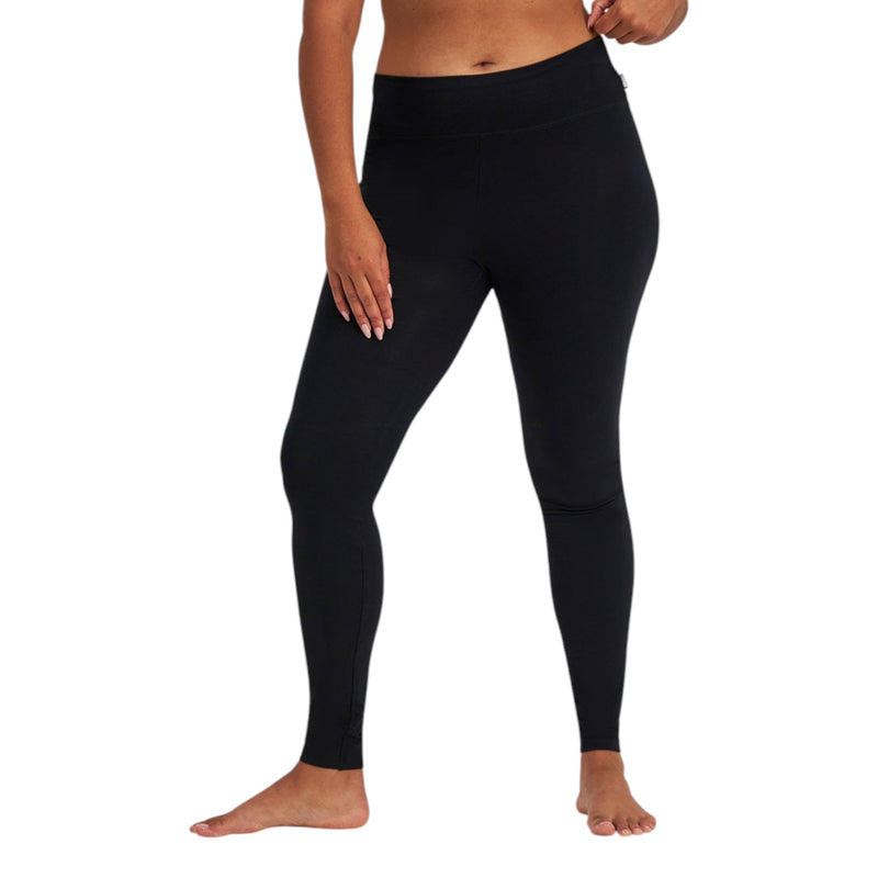 Womens Sleep Viscose Bamboo Blend Black Leggings