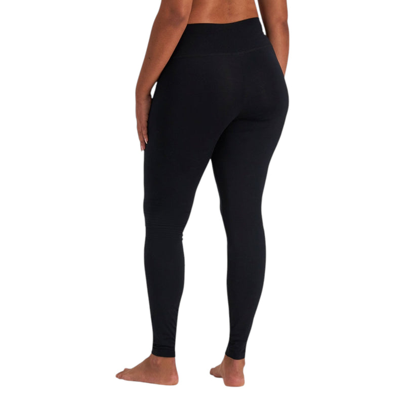 Womens Sleep Viscose Bamboo Blend Black Leggings