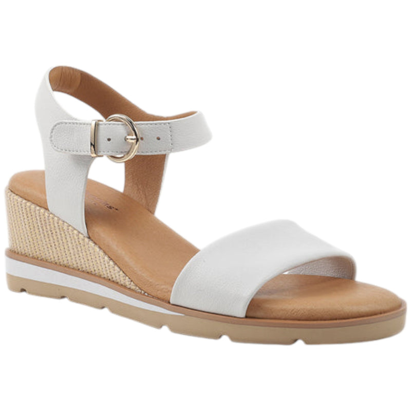 Womens Hush Puppies Cruise Wedge Sandals White