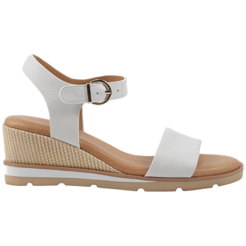 Womens Hush Puppies Cruise Wedge Sandals White