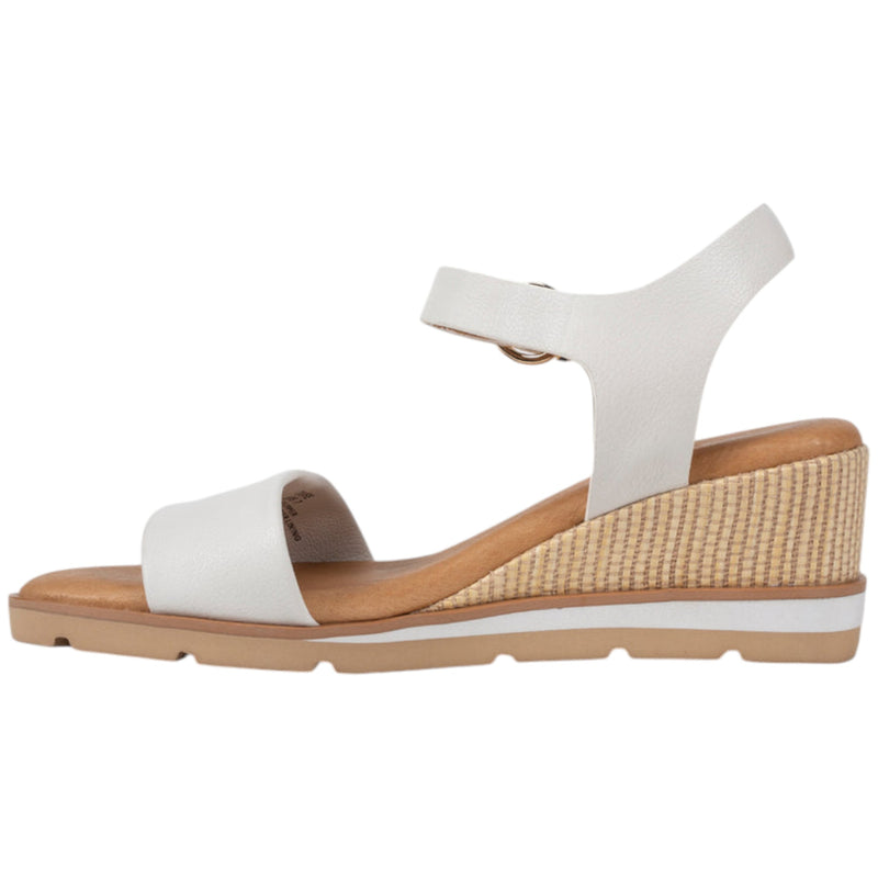 Womens Hush Puppies Cruise Wedge Sandals White