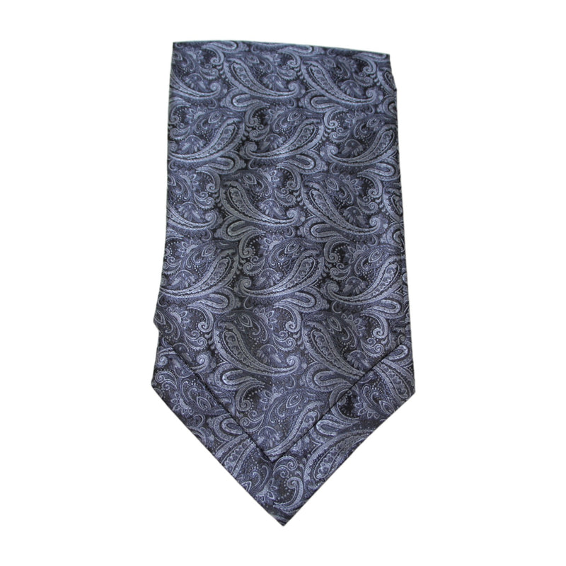 Mens Grey, Black & Charcoal Paisley Cravat