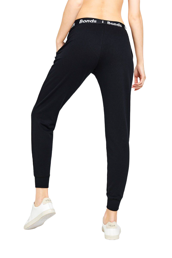 3 x Womens Bonds Essentials Skinny Trackie Track Pants Black