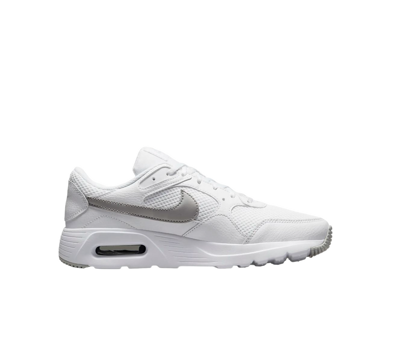 Womens Nike Sc White/ Metallic Platinum Athletic Shoes