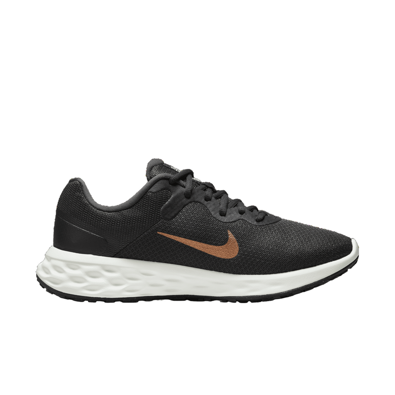 Womens Nike Revolution 6 Next Nature Black/White/ Copper Athletic Running Shoes