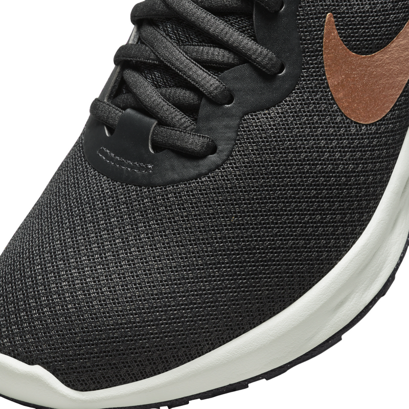 Womens Nike Revolution 6 Next Nature Black/White/ Copper Athletic Running Shoes