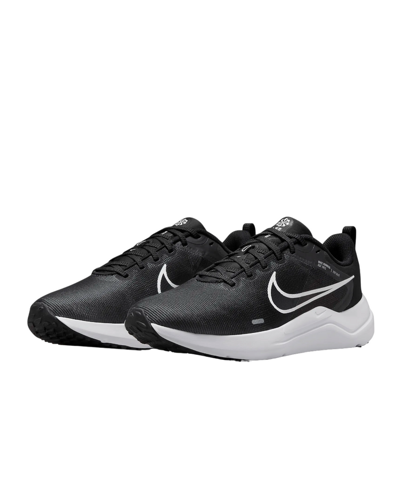 Womens Nike Downshifter 12 Black/ White Athletic Running Shoes