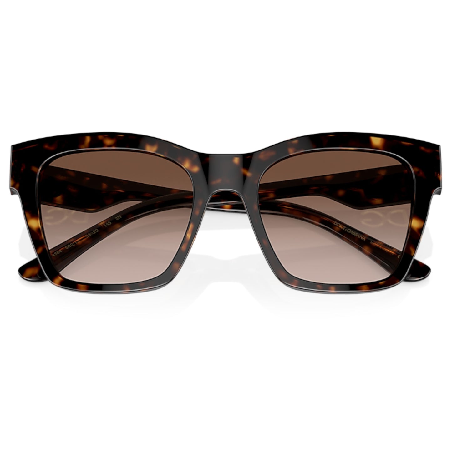 Women Dolce&Gabbana Dg4384 502/13 Tortoise Square Gradient Brown Sunglasses