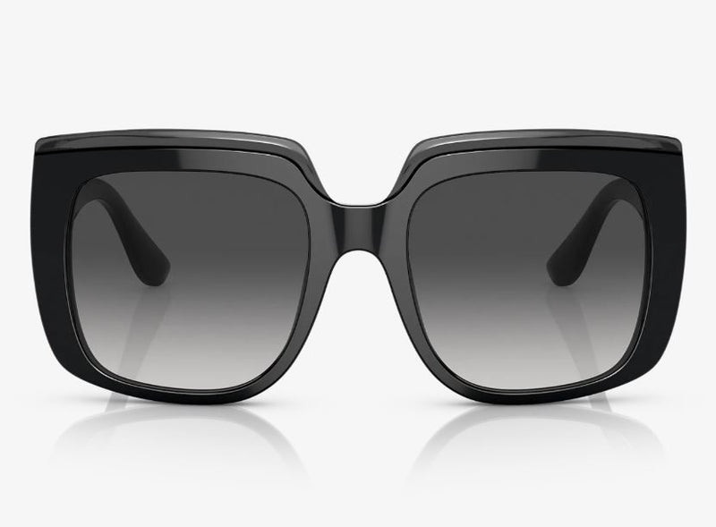 Womens Dolce & Gabbana Sunglasses Dg4414 Black On Transparent Black Sunnies