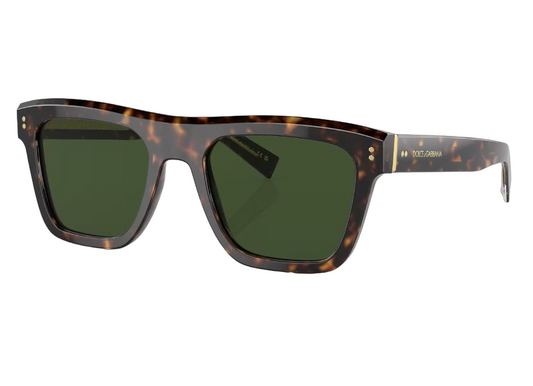 Mens Dolce & Gabbana DG4420 Sunglasses Havana/ Dark Green