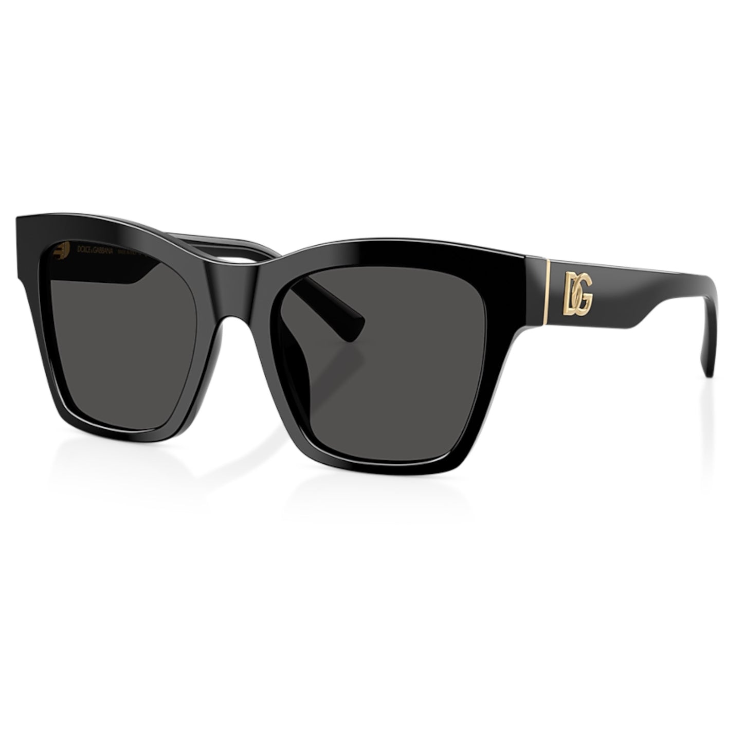 Women Dolce&Gabbana Dg4512 501/87 Black Square Dark Grey Sunglasses