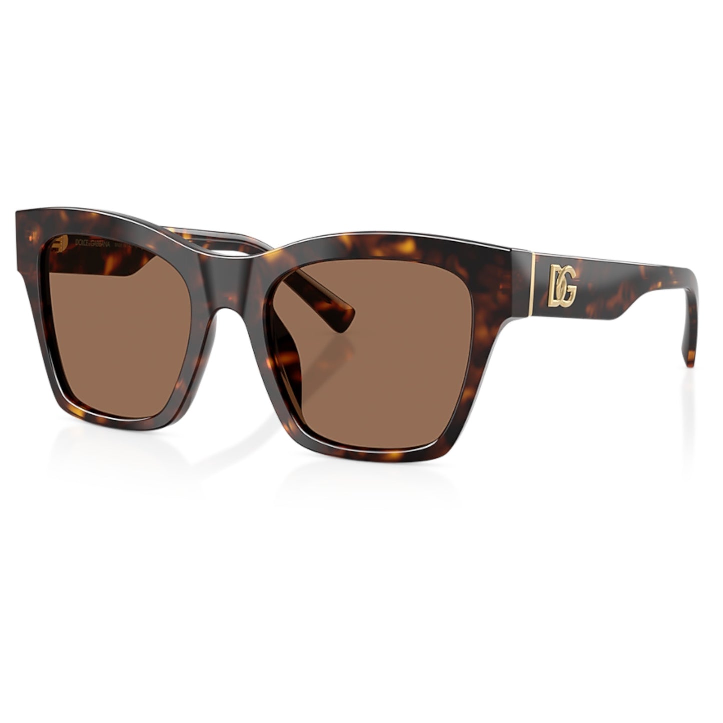 Women Dolce&Gabbana Dg4512 502/73 Tortoise Square Dark Brown Sunglasses