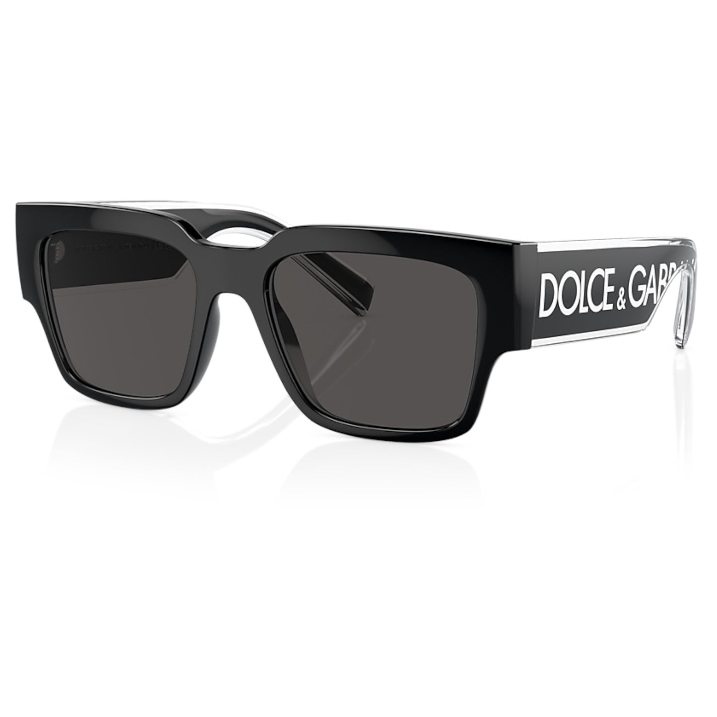 Men Dolce & Gabbana Dg6184 501/87 Black Square Dark Grey Sunglasses