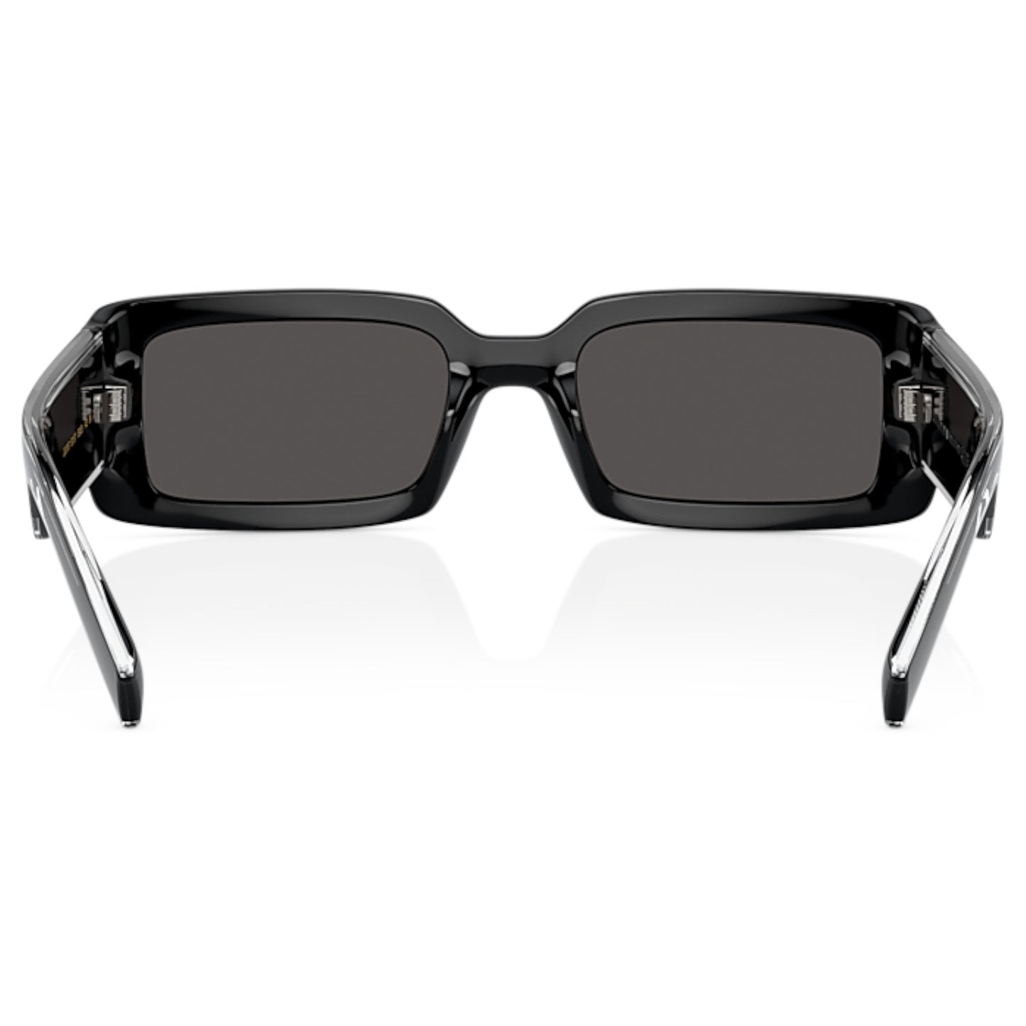 Women Dolce&Gabbana Dg6187 501/87 Black Rectangle Dark Grey Sunglasses