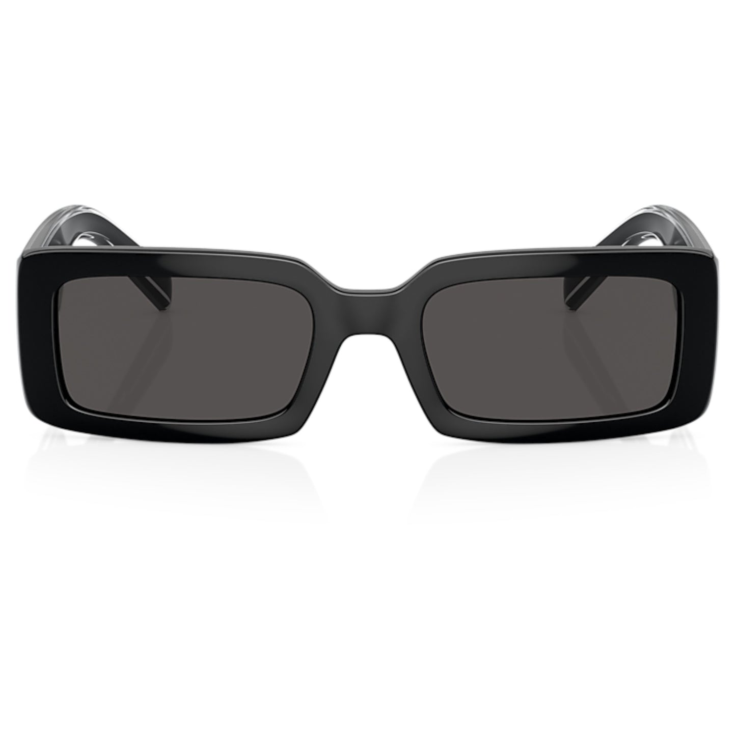 Women Dolce&Gabbana Dg6187 501/87 Black Rectangle Dark Grey Sunglasses