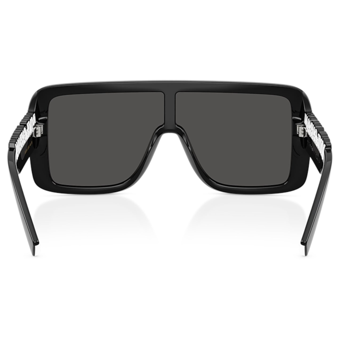 Unisex Dolce & Gabbana Dg6204 501/87 0-134 Black Rectangle Dark Grey Sunglasses