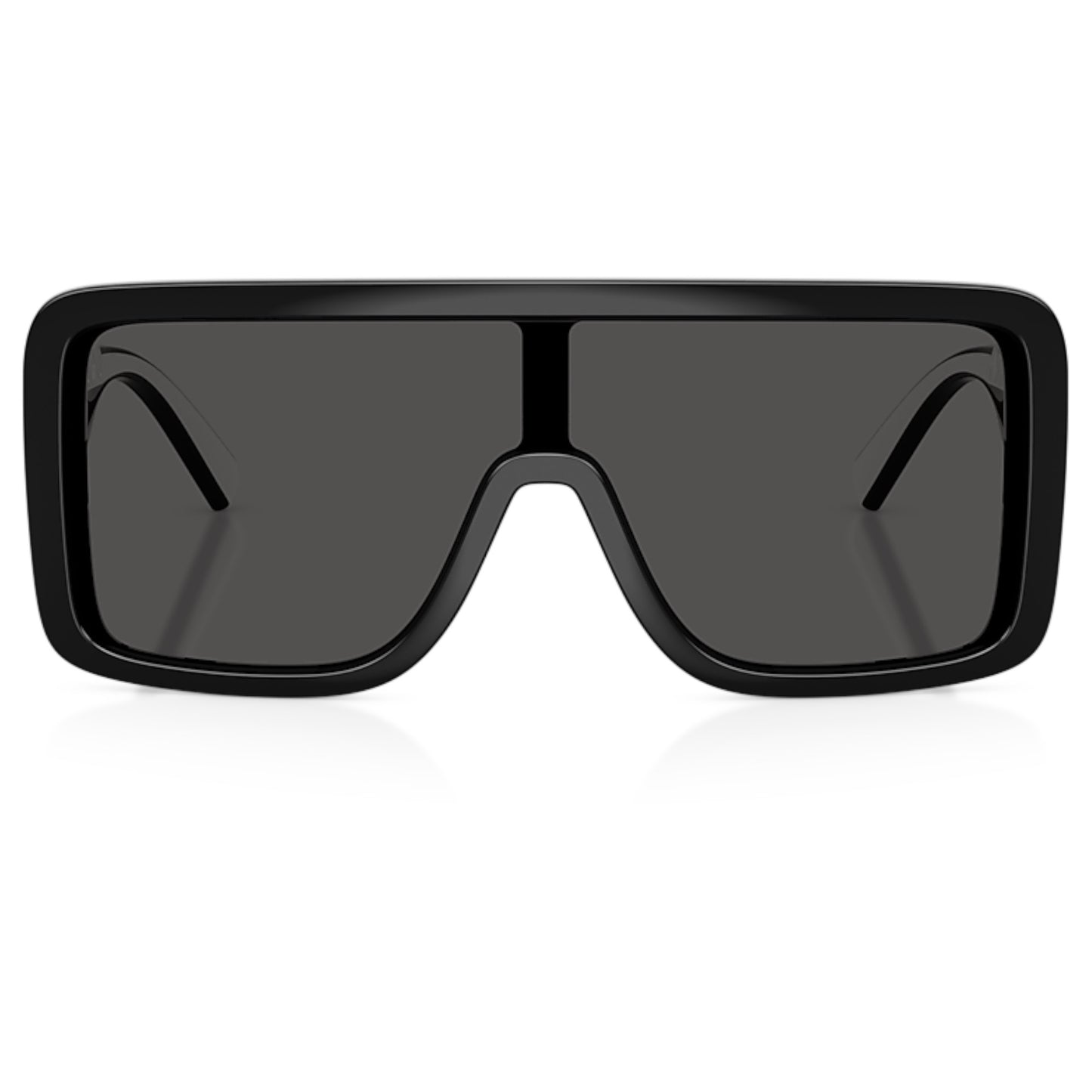 Unisex Dolce & Gabbana Dg6204 501/87 0-134 Black Rectangle Dark Grey Sunglasses