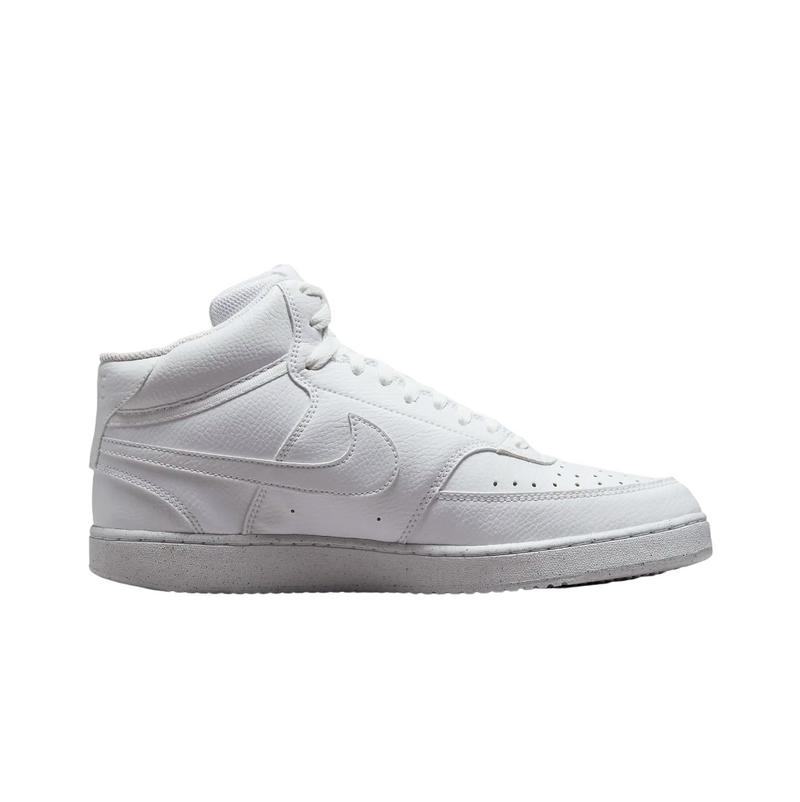 Mens Nike Court Vision Mid Next Nature Triple White Athletic Shoes