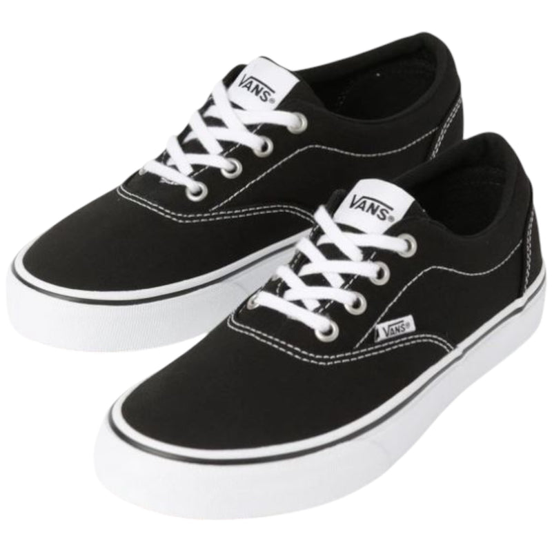 Womens Vans Doheny Canvas Black/White Classic Lace Up Shoes