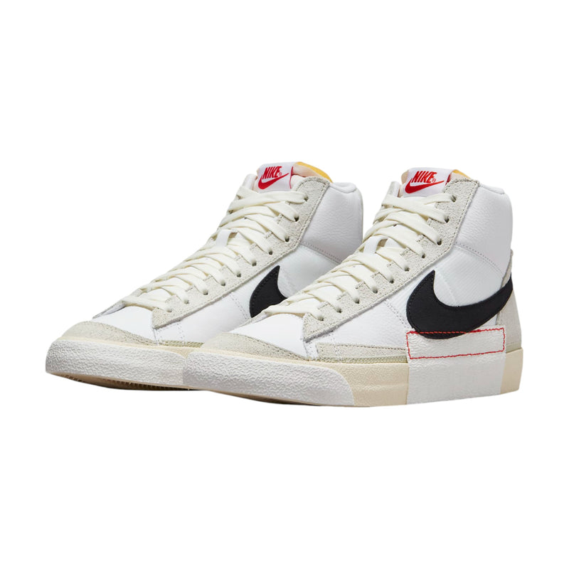 Mens Nike Blazer Mid 77 Pro Club Remastered White/ Black Athletic Shoes