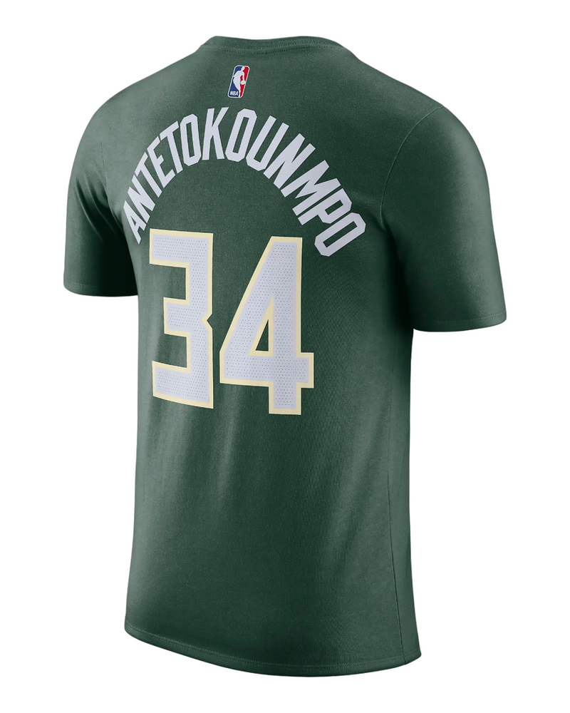 Men's Nike Nba T-Shirt Milwaukee Bucks Green Giannis Antetokounmpo Jersey Tee