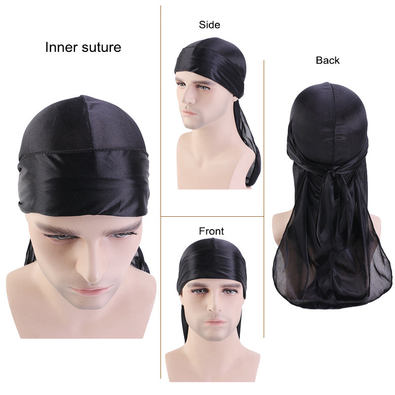 Durag Silky Feel Doo Head Wrap Bandana Soft Cap Unisex Mens Womens Wrap