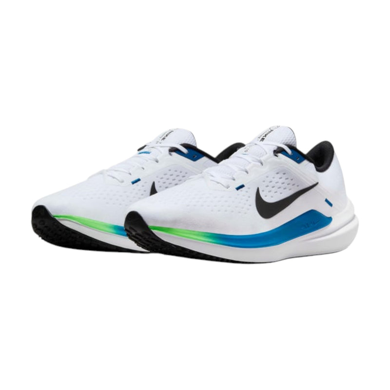 Mens Nike Air Winflo 10 White/ Blue Athletic Running Shoes