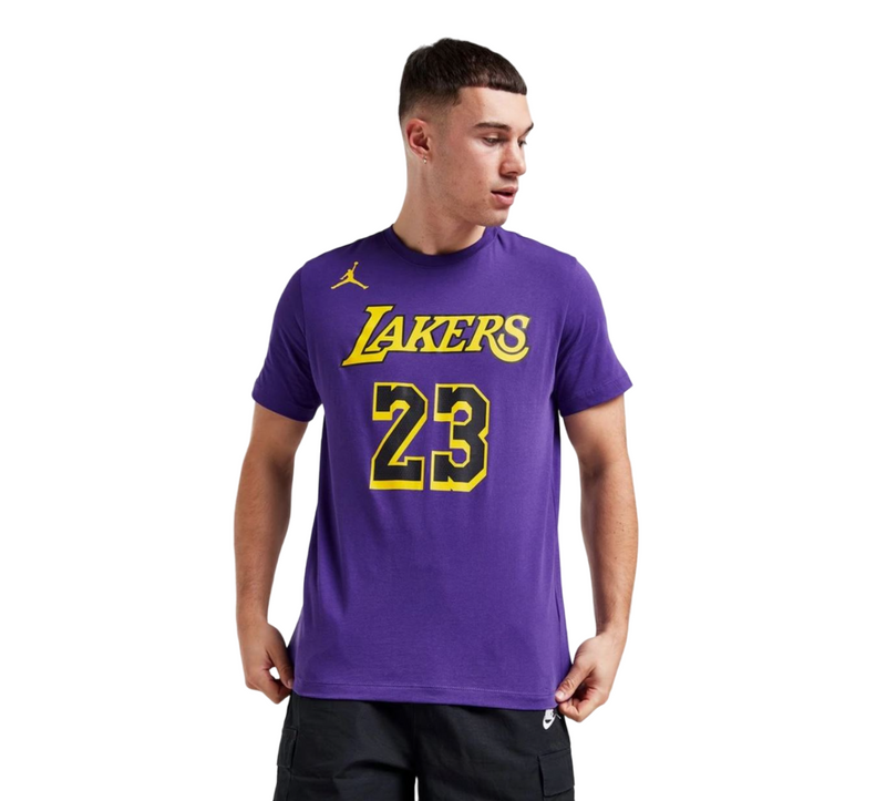 5 x Mens Nike Air Jordan Lebron James Lakers Purple Statement Jersey T-Shirt