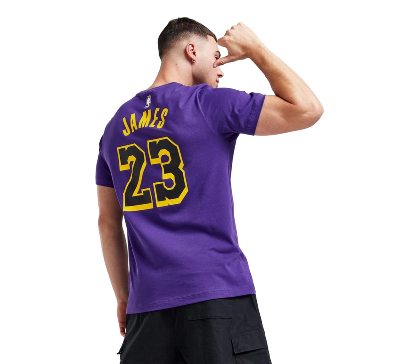 2 x Mens Nike Air Jordan Lebron James Lakers Purple Statement Jersey T-Shirt