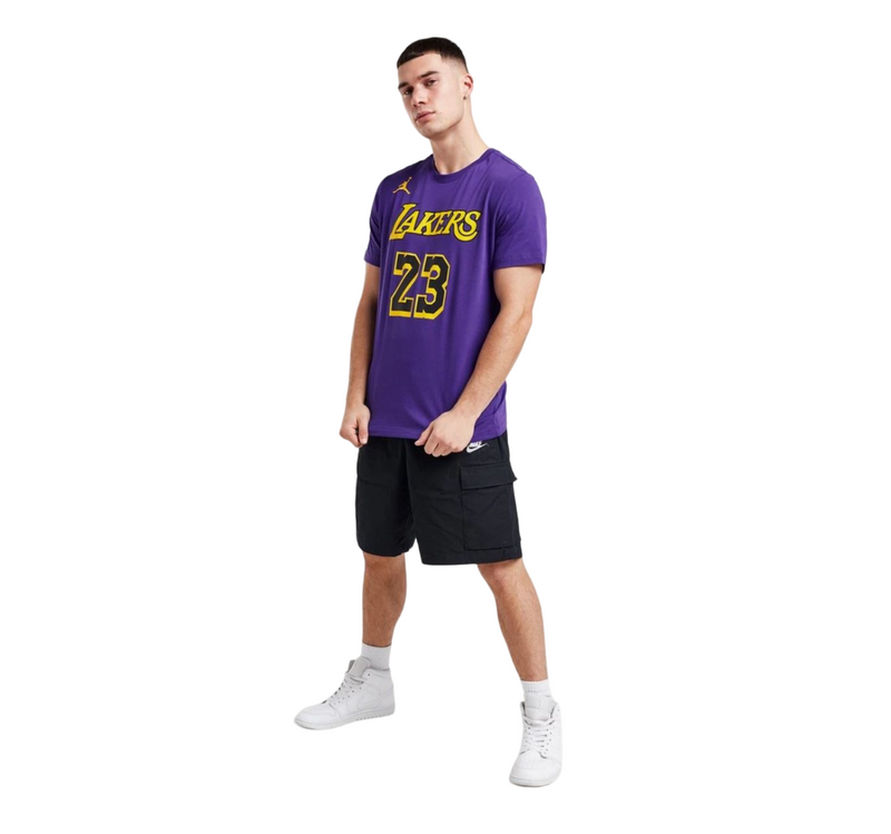 5 x Mens Nike Air Jordan Lebron James Lakers Purple Statement Jersey T-Shirt