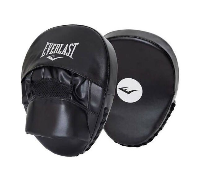 Everlast Impact Punch Mitt Mitts Boxing Box Work Training Gym Black/Black