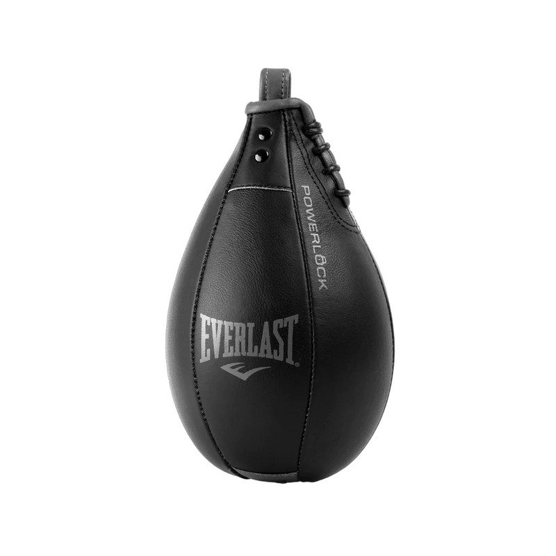 Everlast Leather Boxing 9'6 Speed Bag Black/Grey- Medium