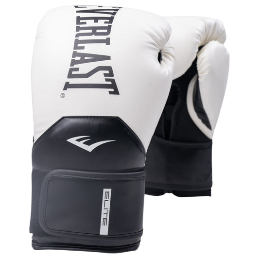 Unisex Adults Everlast Elite 2 16oz Boxing Gloves White/Black