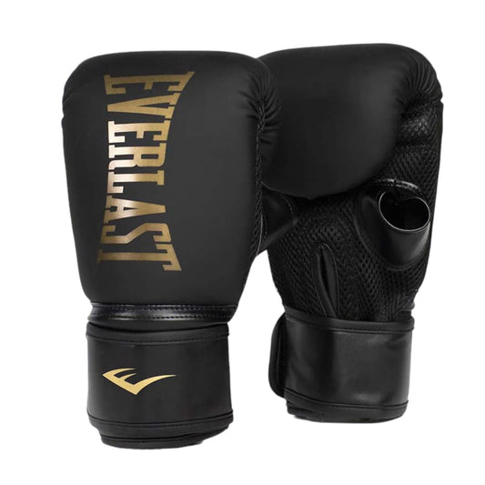 Unisex Adults Everlast Elite Cardio Boxing Gloves Black/Gold