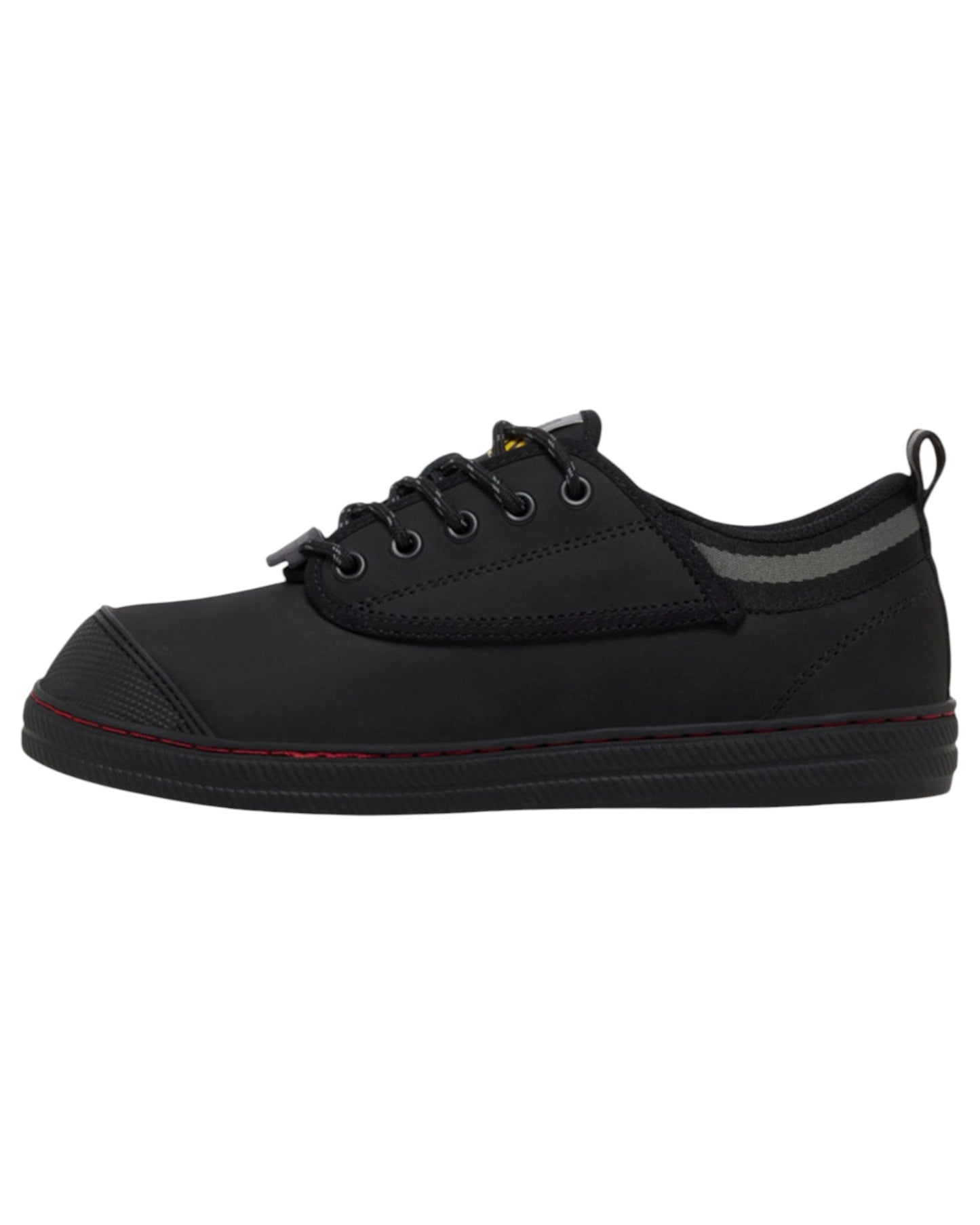 Mens Volley Safety Steel Cap Leather Shoes Black Nubuck