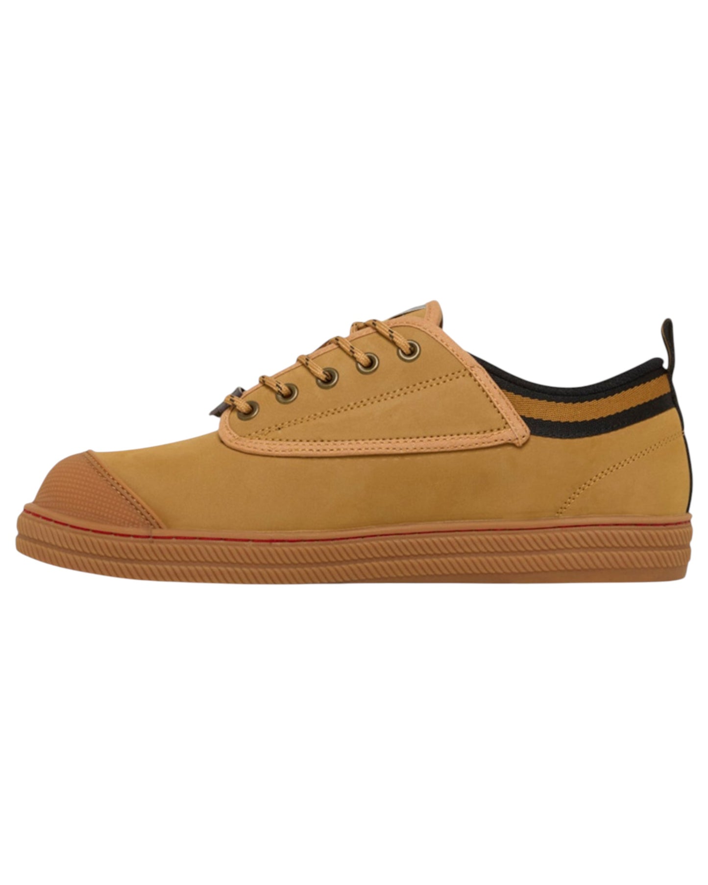 Mens Volley Safety Steel Cap Leather Shoes Tan Nubuck