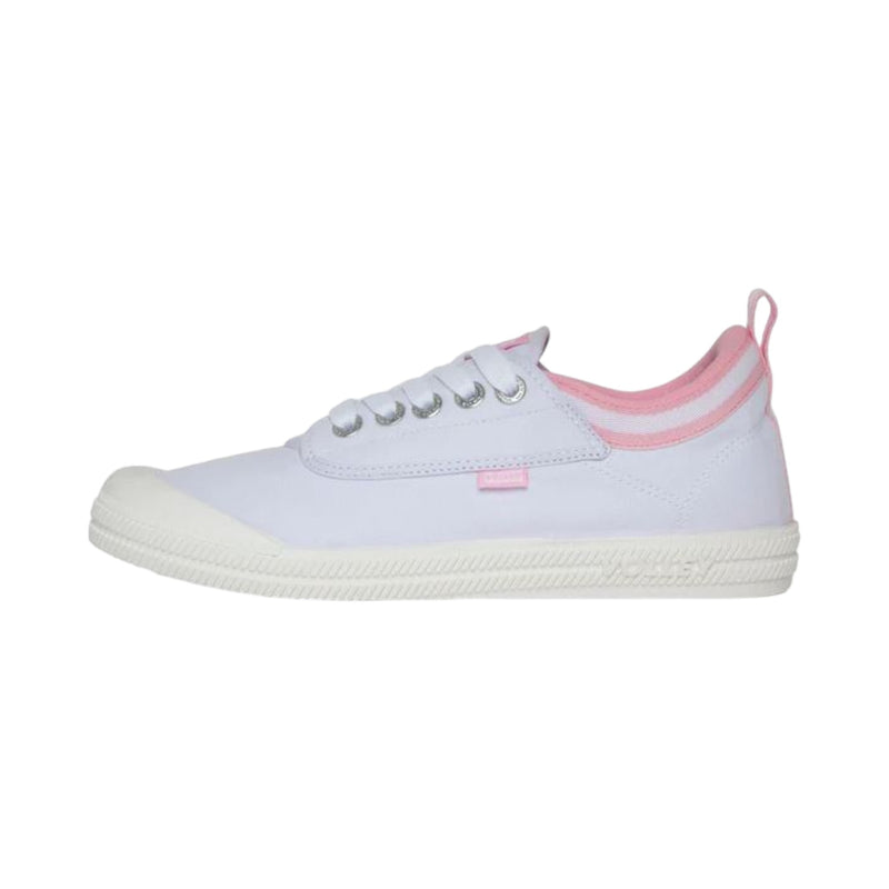 Dunlop Volleys Womens International Low Canvas Casual Shoes Lace White Pink