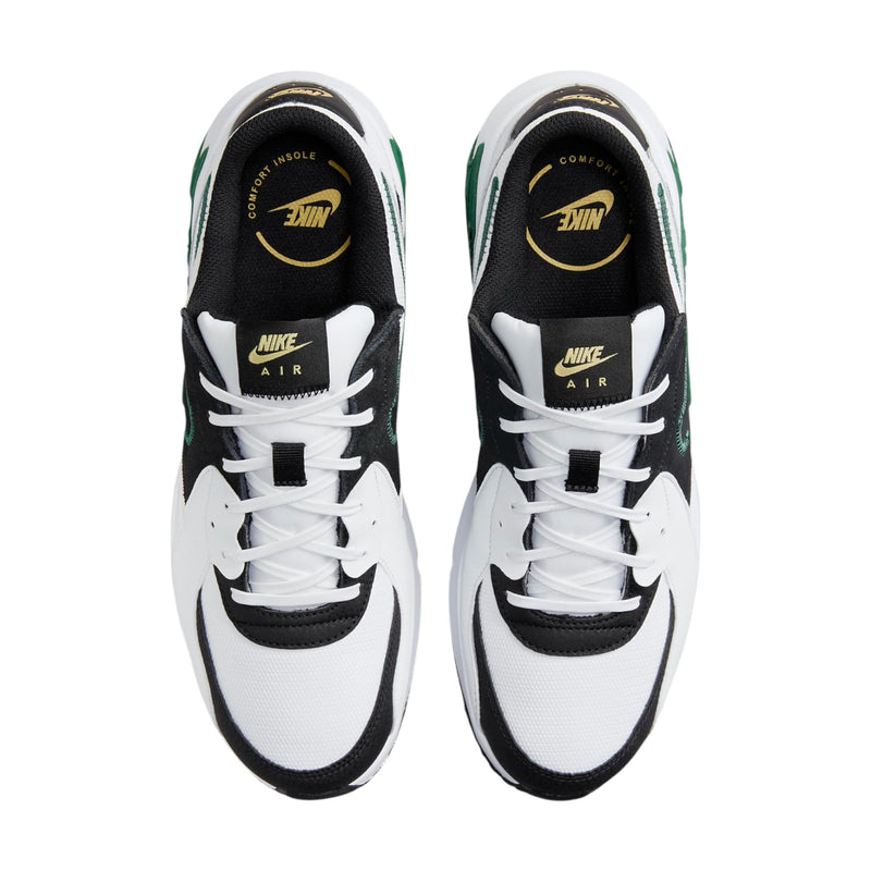 Mens Nike Air Max Excee White/ Black/ Green Athletic Shoes