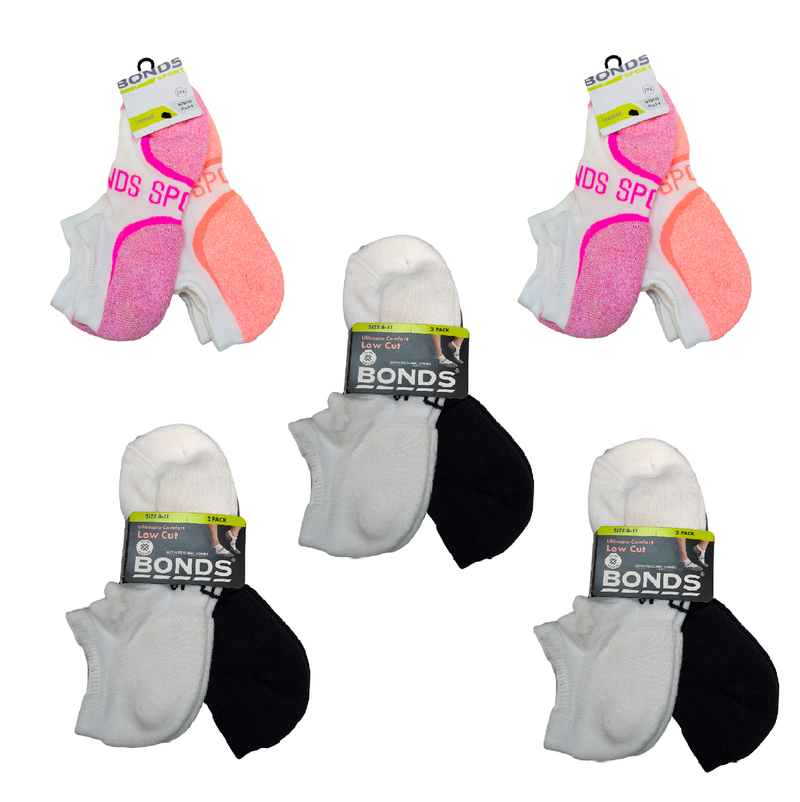 10 x Bonds Womens Ultimate Comfort Low Cut Sport Socks