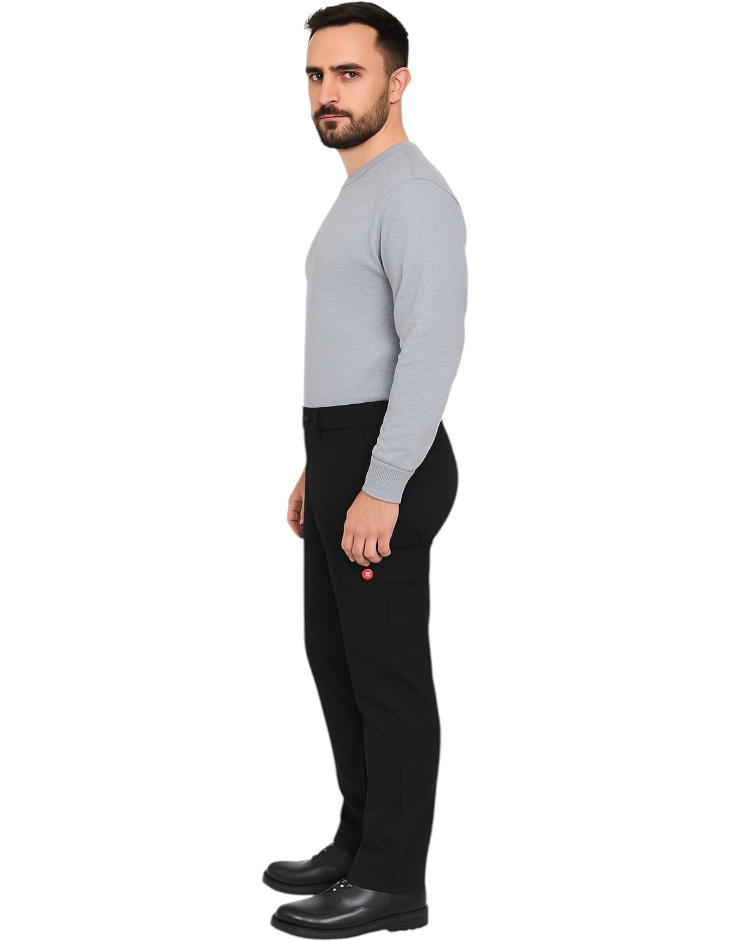 Mens Hard Yakka 3056 Stretch Canvas Cargo Workwear Pants Black