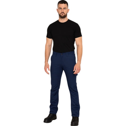 Mens Hard Yakka 3056 Stretch Canvas Cargo Workwear Pants Navy