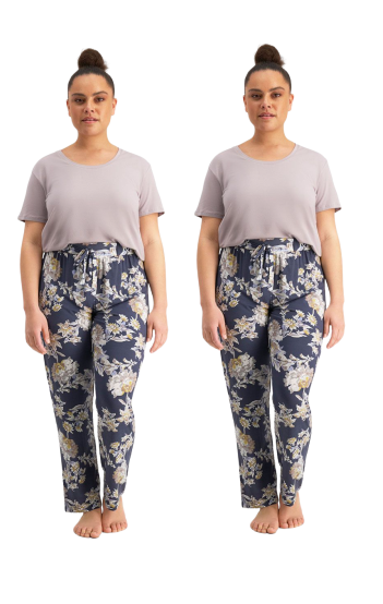 2 x Womens Jockey Life Pant Loungewear Midnight / Marigold