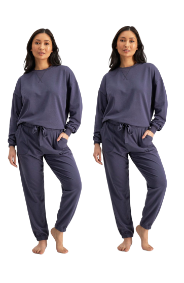 2 x Womens Jockey Life Pant Loungewear Midnight / Marigold