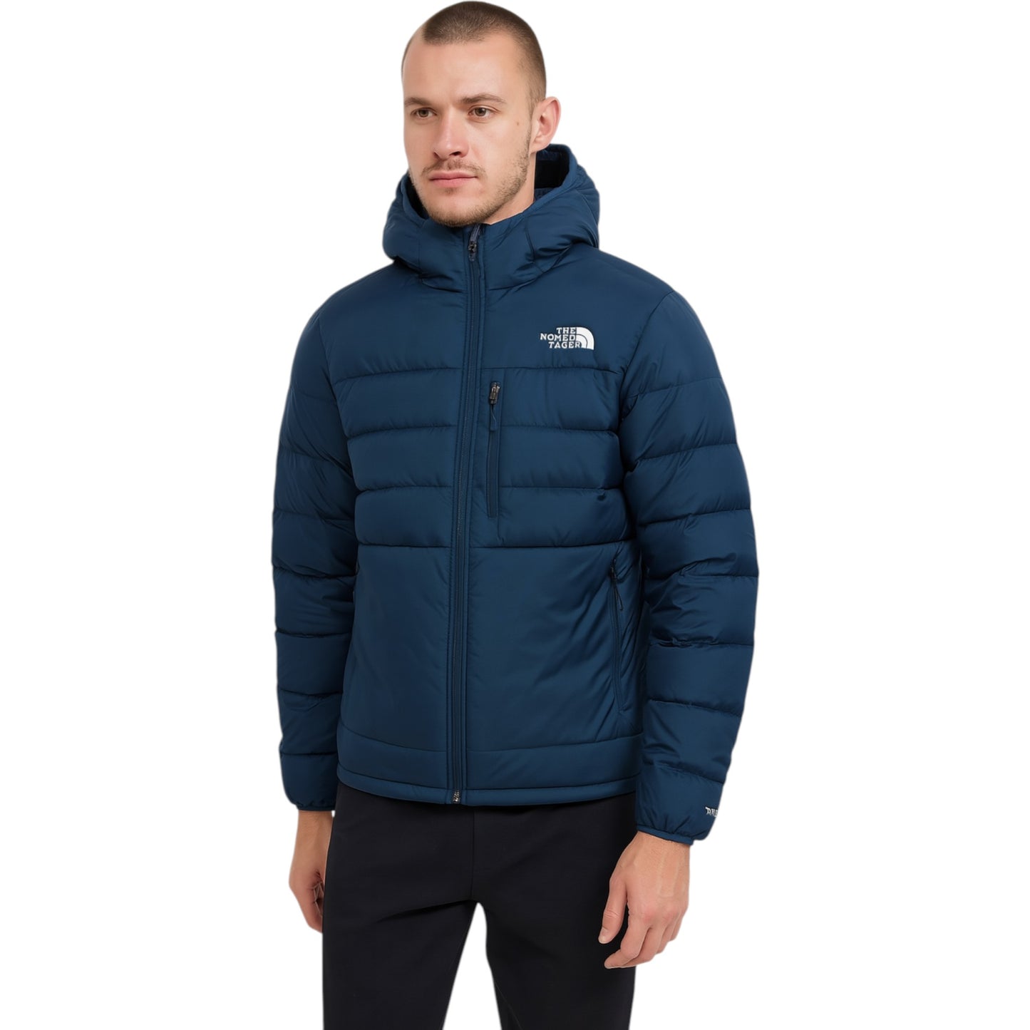 Mens The North Face Aconcagua 2 Jacket Hooded Hoodie Monterey Blue/TNF White Logo