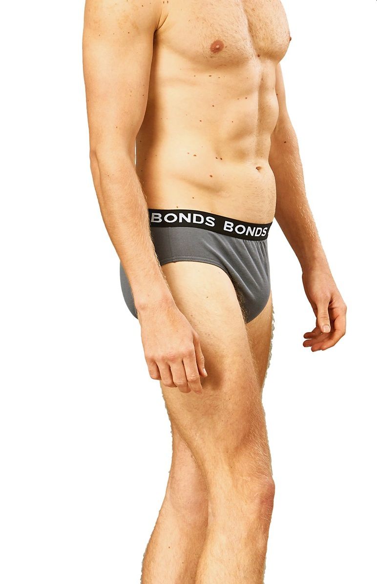 7 Pack Mens Bonds Hipster Everyday Briefs Underwear Black Blue Grey