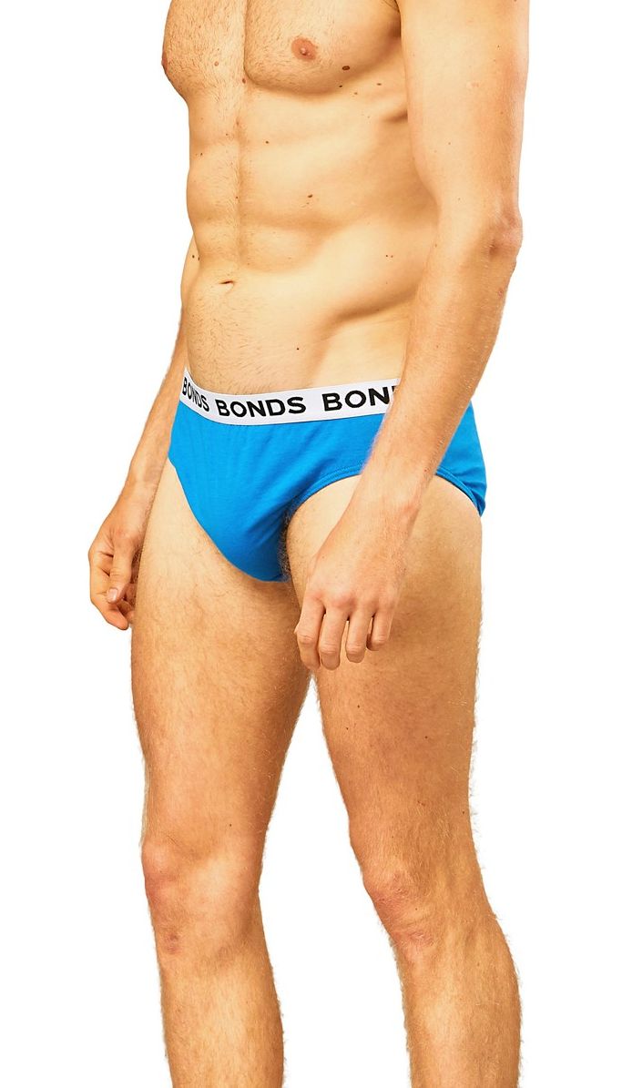 7 Pack Mens Bonds Hipster Everyday Briefs Underwear Black Blue Grey