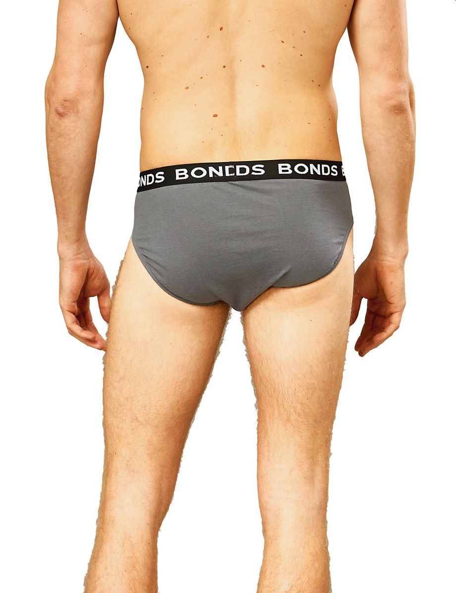 7 Pack Mens Bonds Hipster Everyday Briefs Underwear Black Blue Grey