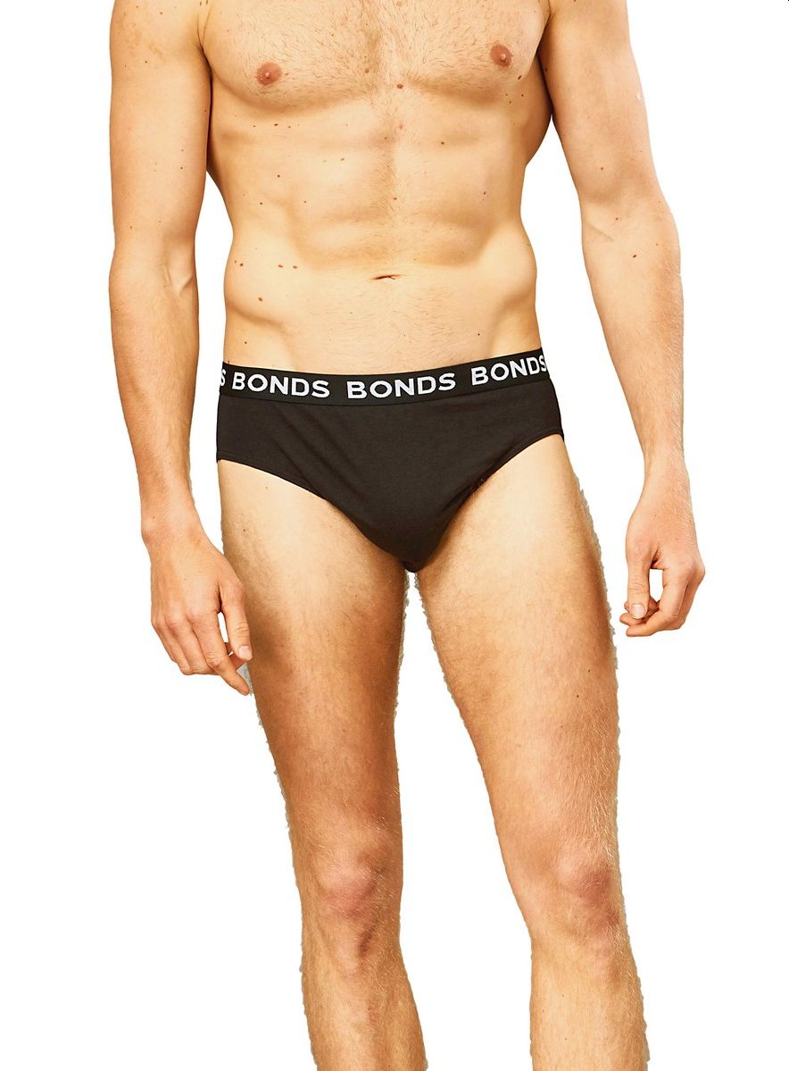 7 Pack Mens Bonds Hipster Everyday Briefs Underwear Black Blue Grey